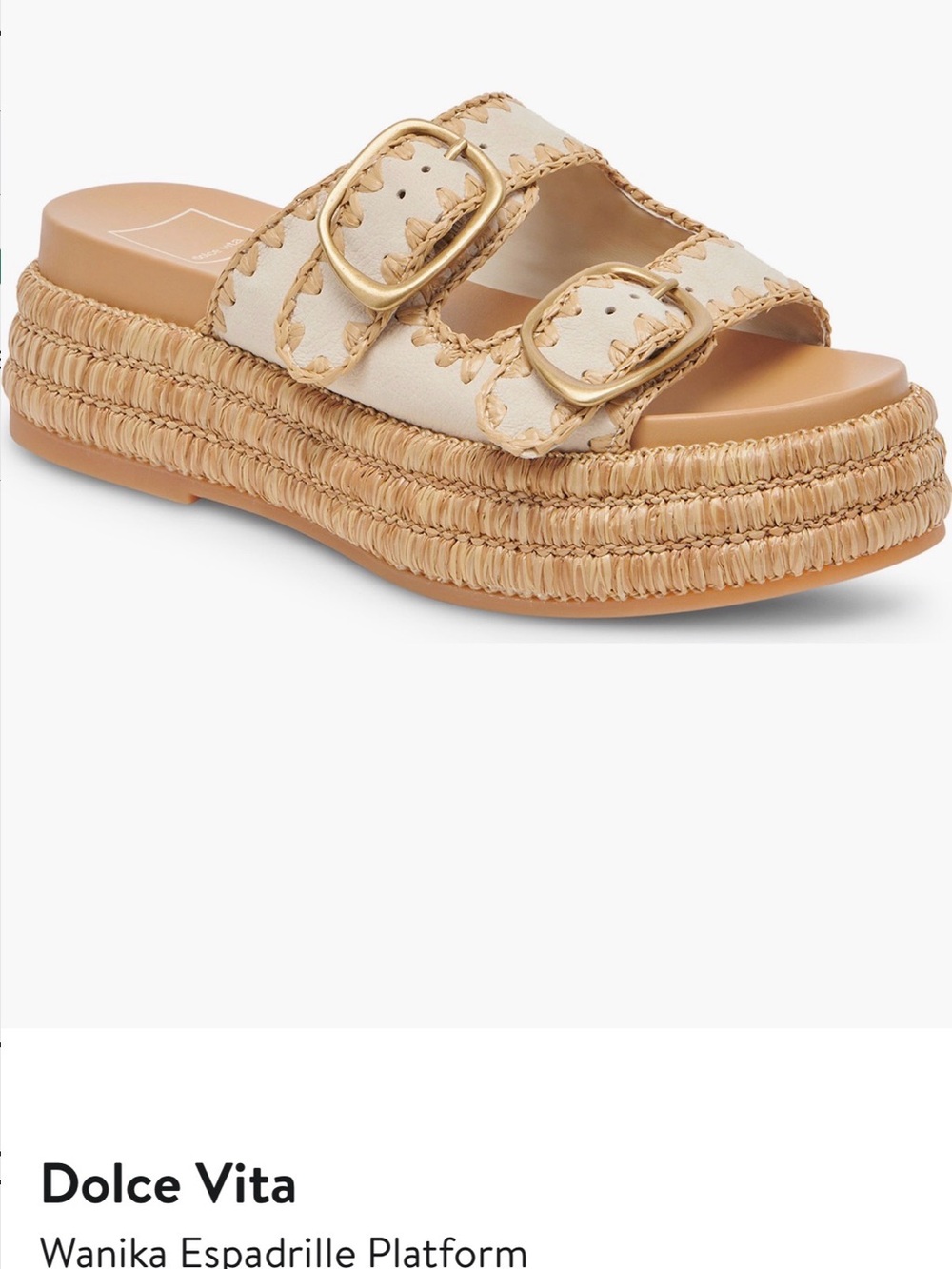 Dolce Vita Wanika Espadrille Platform Sandal - Cream & Tan